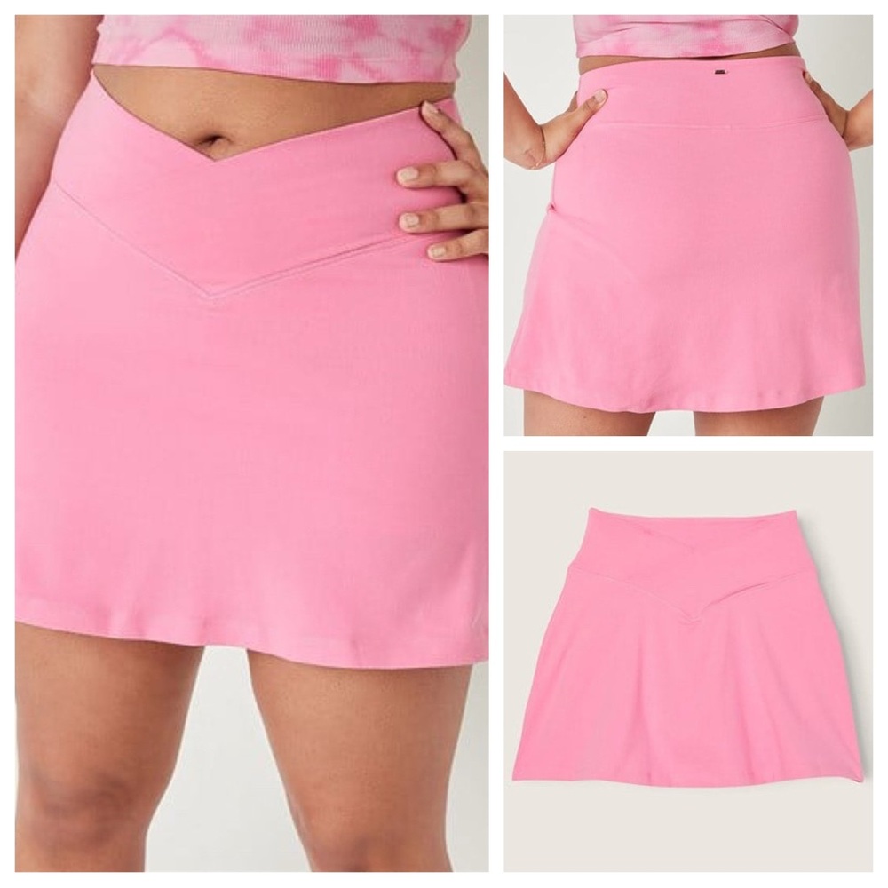 VS VICTORIAS SECRET PINK HIGH WAIST V CROSSOVER SKIRT SHORT SKORT DREAMY XXL
